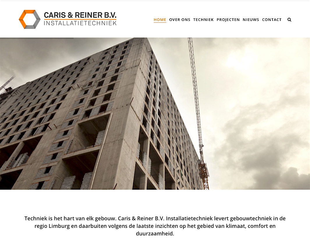 Website Caris & Reiner Installatietechniek bv Sittard